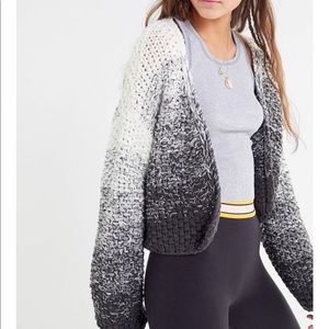 ombre hand knit cardigan